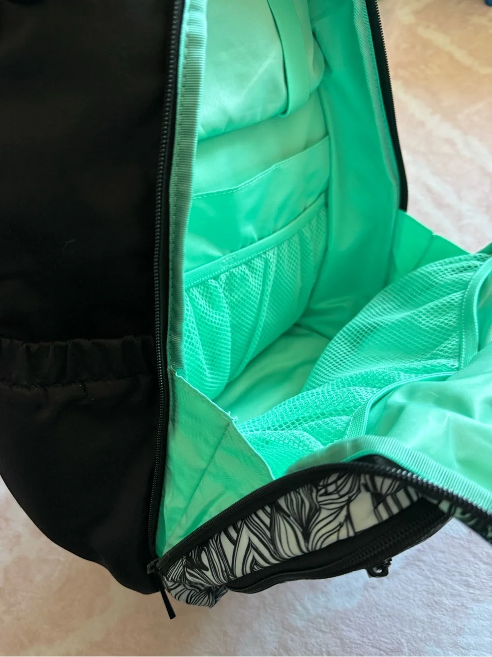 Jujube Be Zealous Diaper Bag Backpack Geometric Doodle Black and White